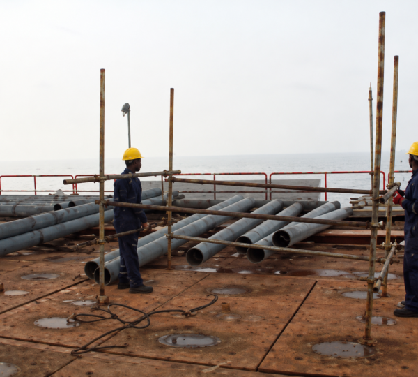 Delivery of 10" sch. 80 and 12" sch. 40 pipes at Agbara Platform